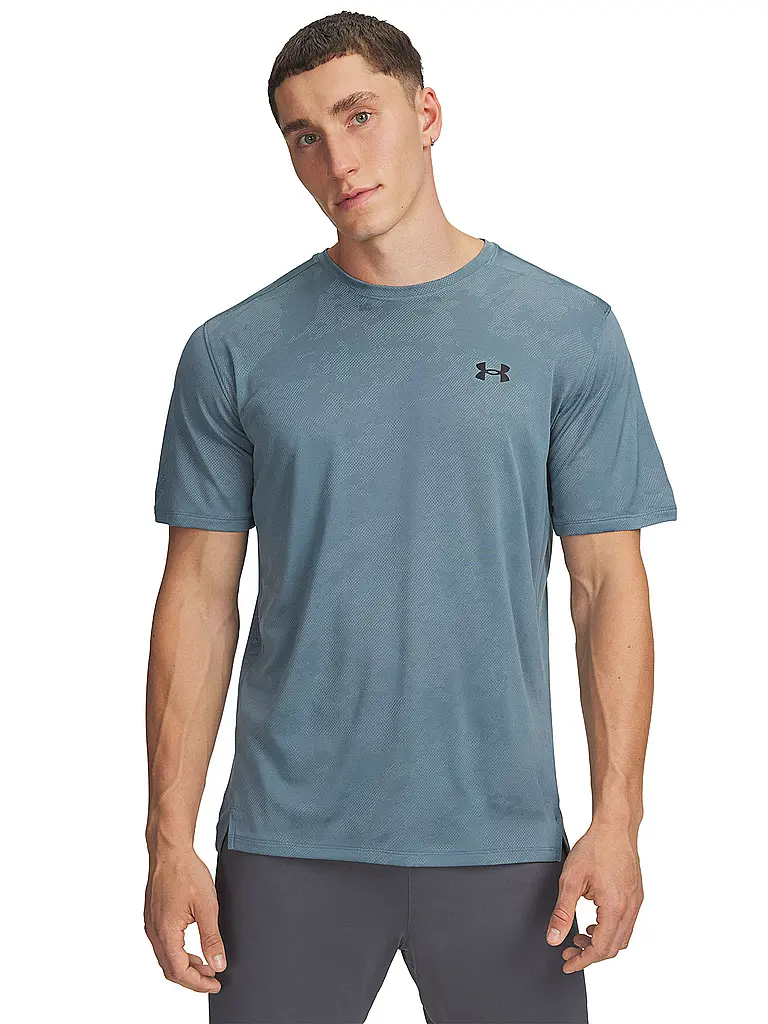 UNDER ARMOUR | T-shirt de fitness pour homme UA TechTM Vent Jacquard | Pétrole