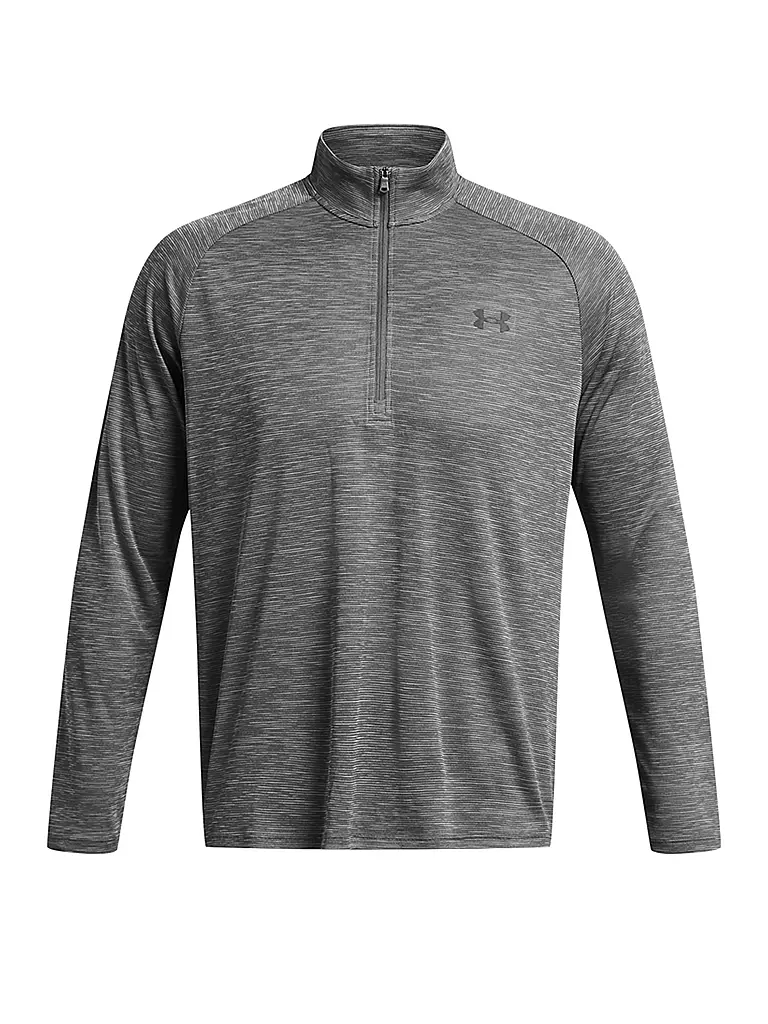 UNDER ARMOUR | T-shirt de fitness texturé à demi-fermeture éclair UA Tech™ pour homme | Gris