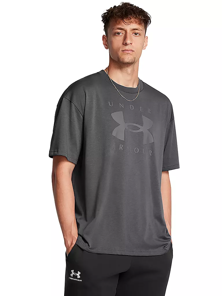 UNDER ARMOUR | T-shirt homme UA Heavyweight Logo | Gris