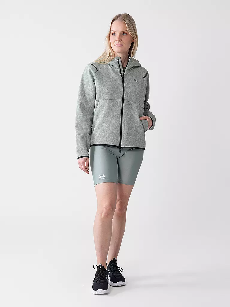 UNDER ARMOUR | Veste à capuche pour femme UA Unstoppable Fleece avec zip intégral | Menthe
