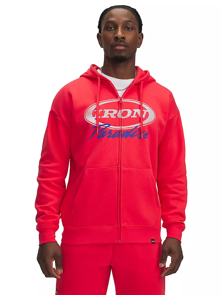 UNDER ARMOUR | Veste à capuche pour homme UA The Rock Icon Fleece | Rouge
