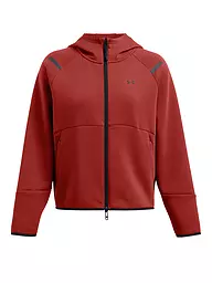 UNDER ARMOUR | Veste à capuche pour femme UA Unstoppable Fleece avec zip intégral | Rouge foncé