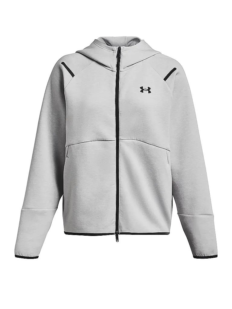 UNDER ARMOUR | Veste à capuche zippée intégrale UA Unstoppable Fleece pour femme | Gris