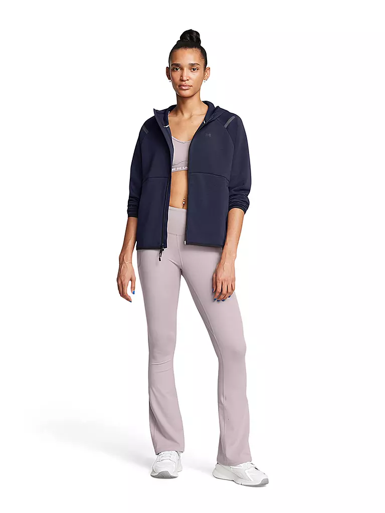 UNDER ARMOUR | Veste à capuche zippée intégrale UA Unstoppable Fleece pour femme | Bleu foncé