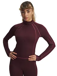UNDER ARMOUR | Zipshirt de fitness ColdGear® pour femme | Rouge foncé
