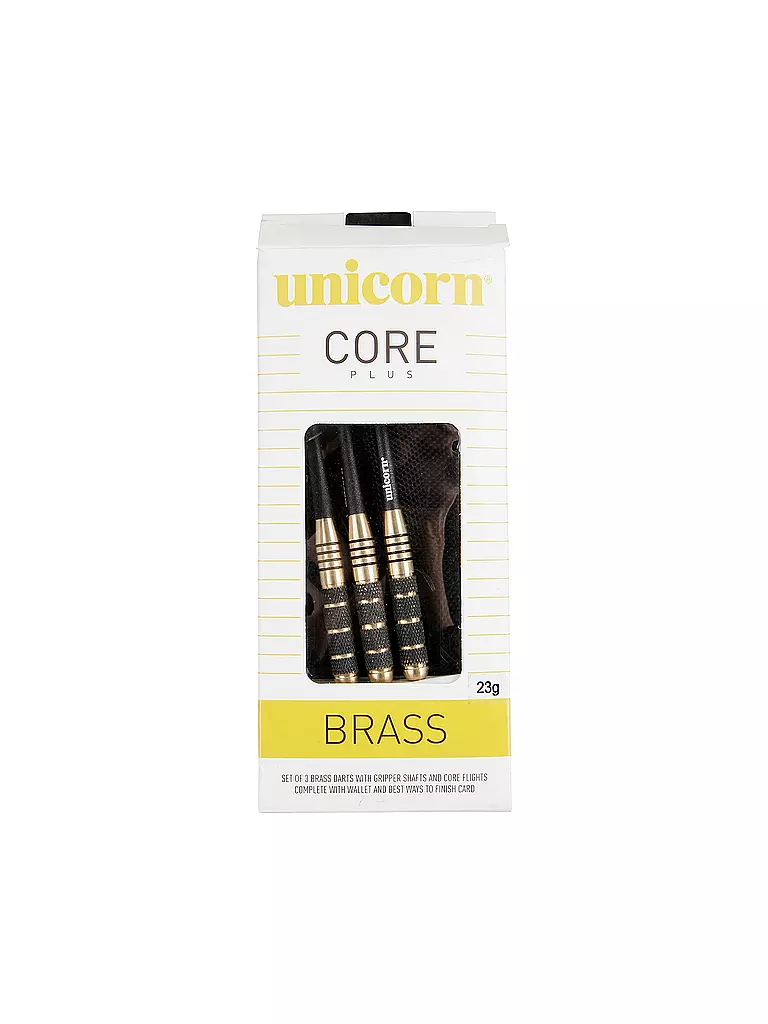 UNICORN | Fléchettes Steeldart Core Plus Brass | Noir