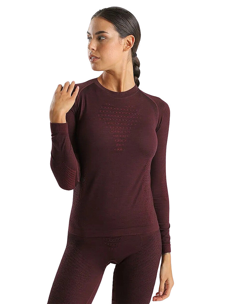 Sous-vêtement thermique Fusyon Biotech Merino rouge foncé XS