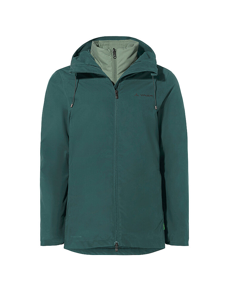 Veste de randonnée Mineo 3en1 à capuche vert foncé 38