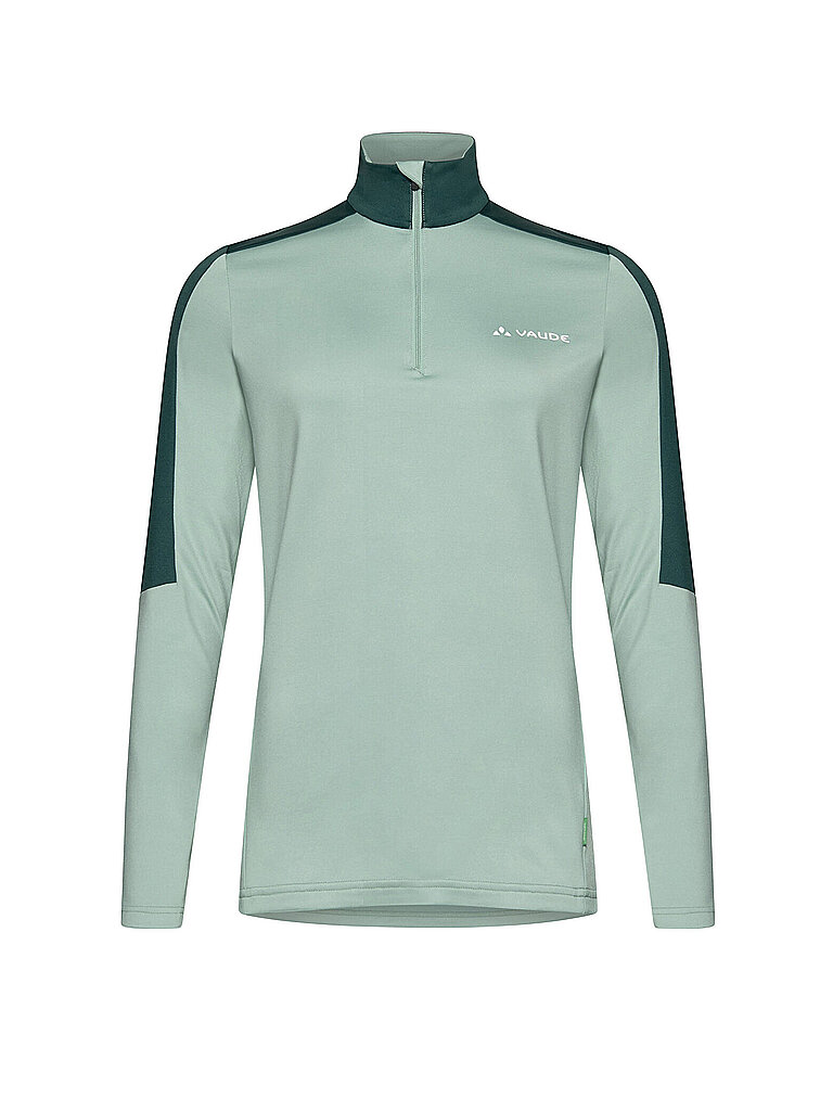 Maillot de randonnées Livigno avec zip vert clair 36