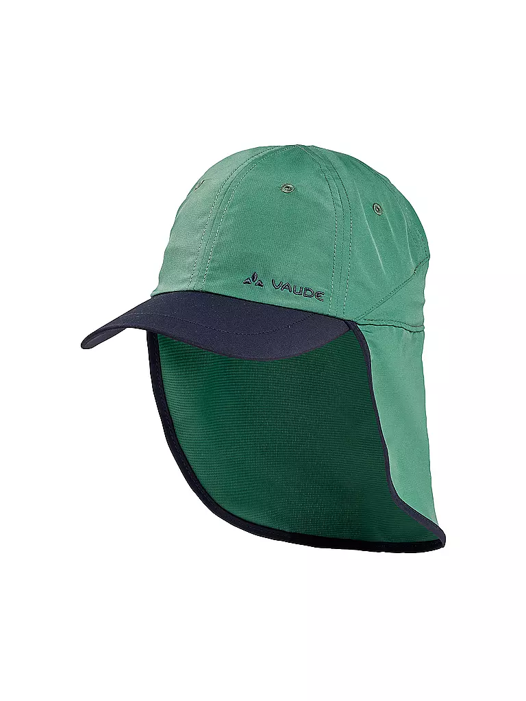 VAUDE | Casquette enfant Sahara IV avec protection de la nuque | Vert foncé