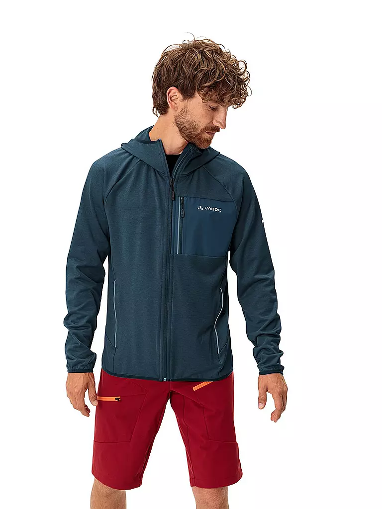 VAUDE | Herren Fleecejacke Tekoa Hoodie | Bleu foncé