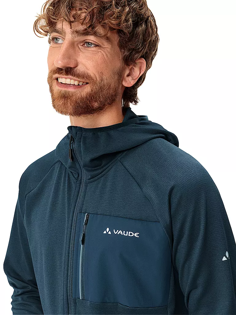 VAUDE | Herren Fleecejacke Tekoa Hoodie | Bleu foncé