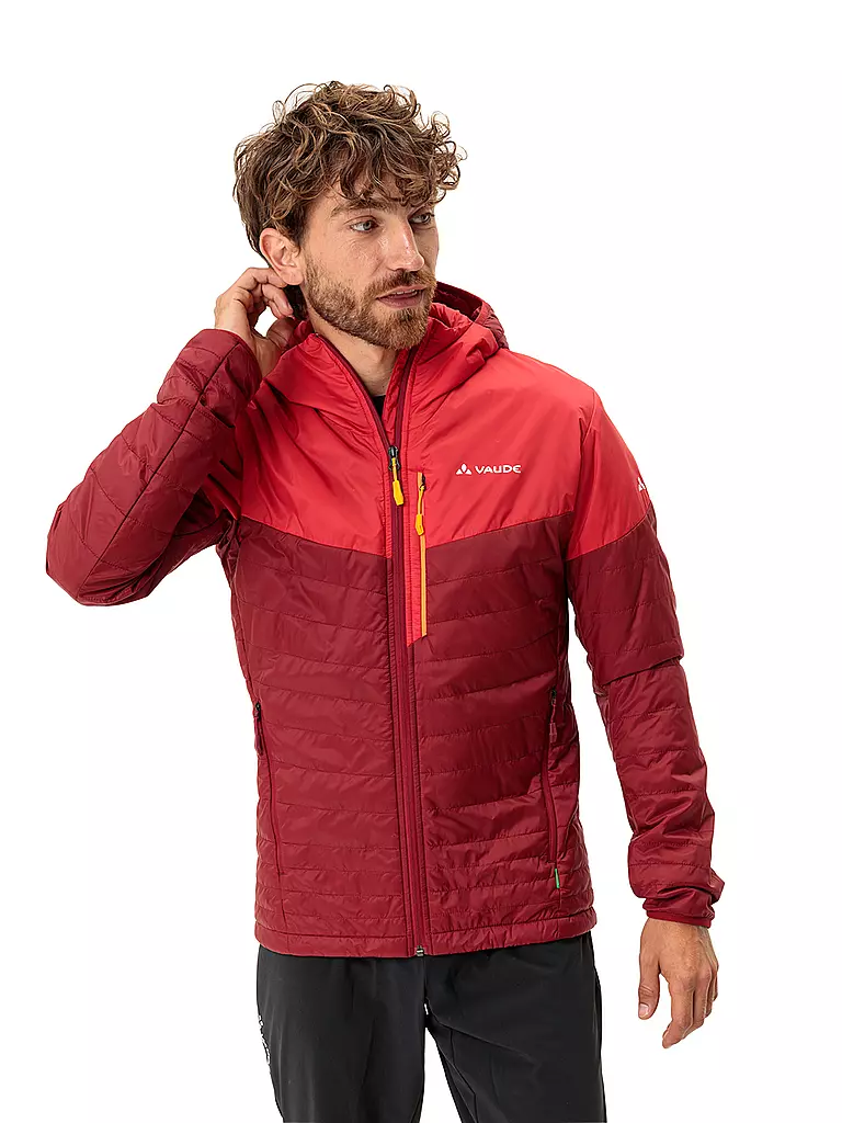 VAUDE | Herren Isolationsjacke Freney V Hoodie | Rouge foncé