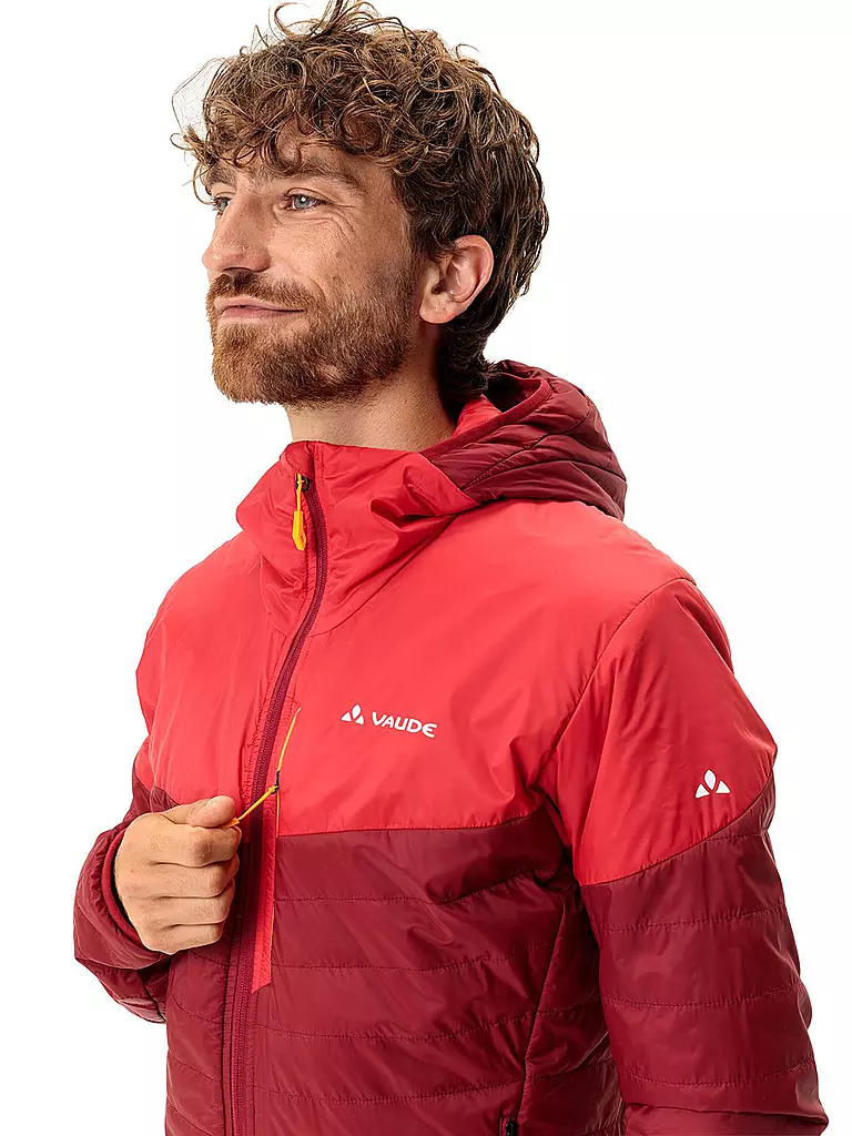 VAUDE | Herren Isolationsjacke Freney V Hoodie | Rouge foncé