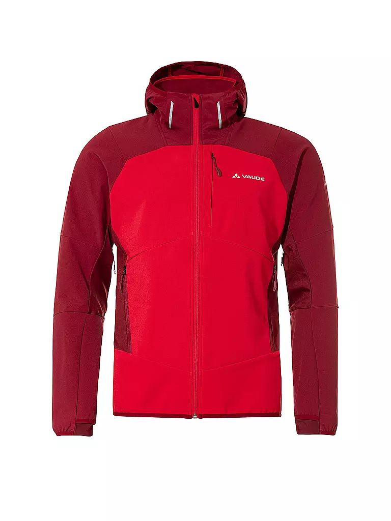 VAUDE | Herren Softshelljacke Larice  Hoodie | Rouge foncé