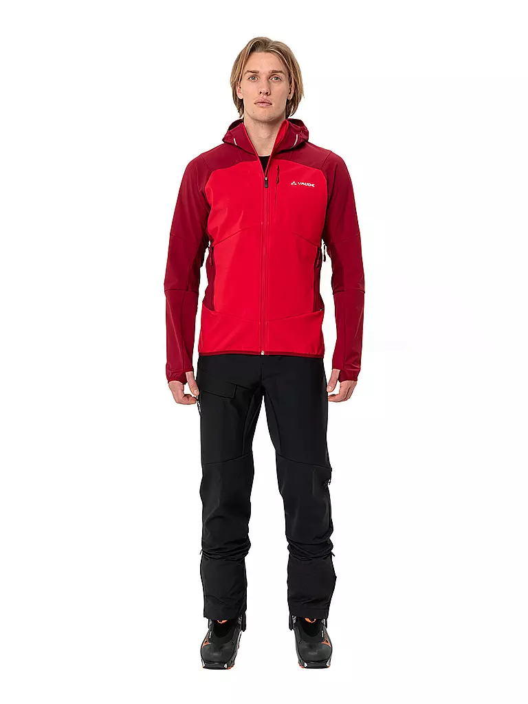 VAUDE | Herren Softshelljacke Larice  Hoodie | Rouge foncé