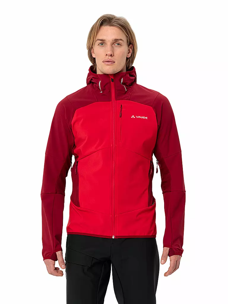 VAUDE | Herren Softshelljacke Larice  Hoodie | Rouge foncé