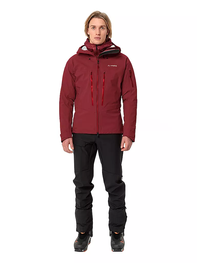VAUDE | Herren Tourenjacke Monviso 3L | Rouge foncé