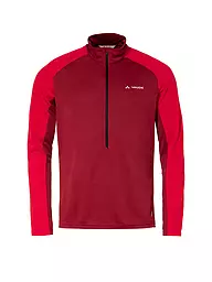 VAUDE | Zipshirt de sport pour homme Larice Light Shirt II | Rouge foncé