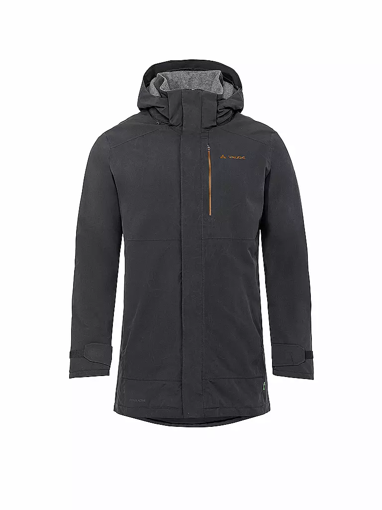 VAUDE | Herren Winterparka Idris II Wool 2L Hoodie | Noir