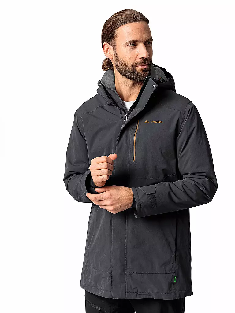 VAUDE | Herren Winterparka Idris II Wool 2L Hoodie | Noir