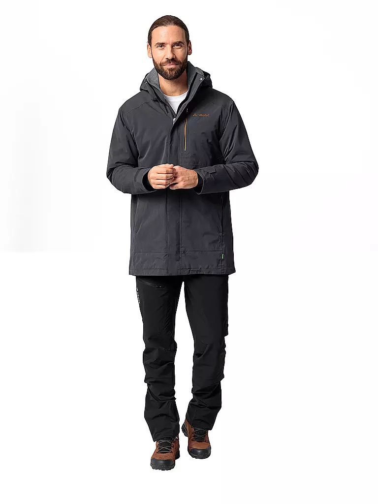 VAUDE | Herren Winterparka Idris II Wool 2L Hoodie | Noir