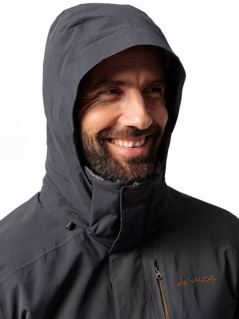 VAUDE | Herren Winterparka Idris II Wool 2L Hoodie | Noir