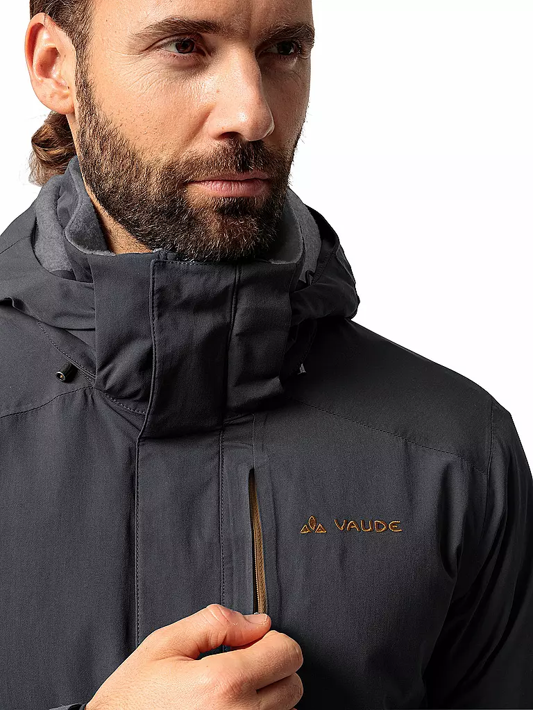 VAUDE | Herren Winterparka Idris II Wool 2L Hoodie | Noir