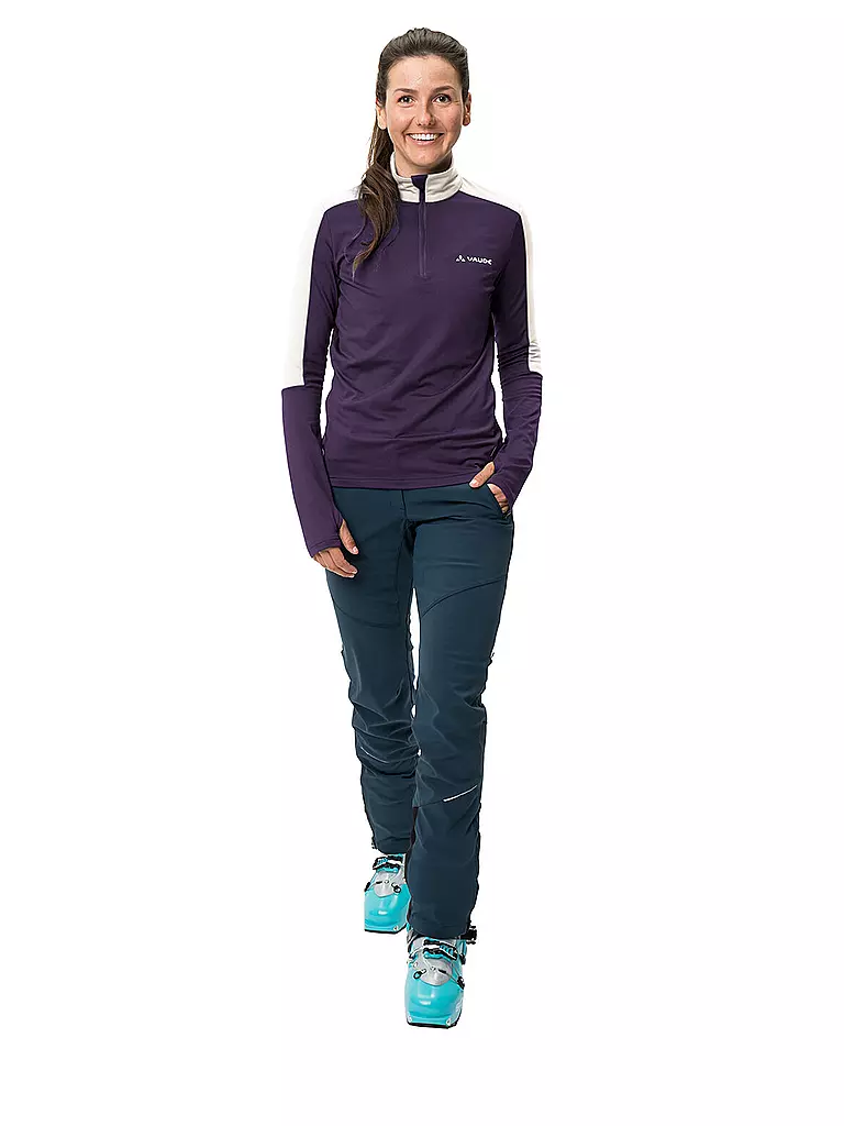 VAUDE | Maillot de randonnée pour femmes Livigno avec zip | Lilas