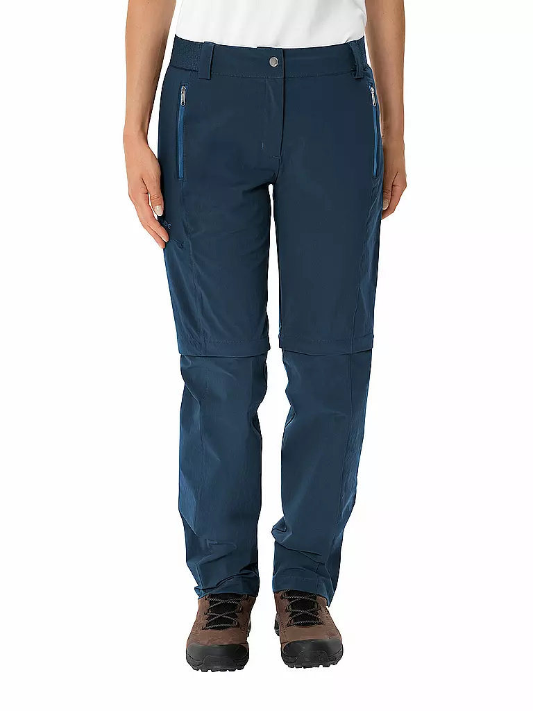 VAUDE | Pantalon de randonnée femme Farley Stretch ZipOff | Bleu foncé