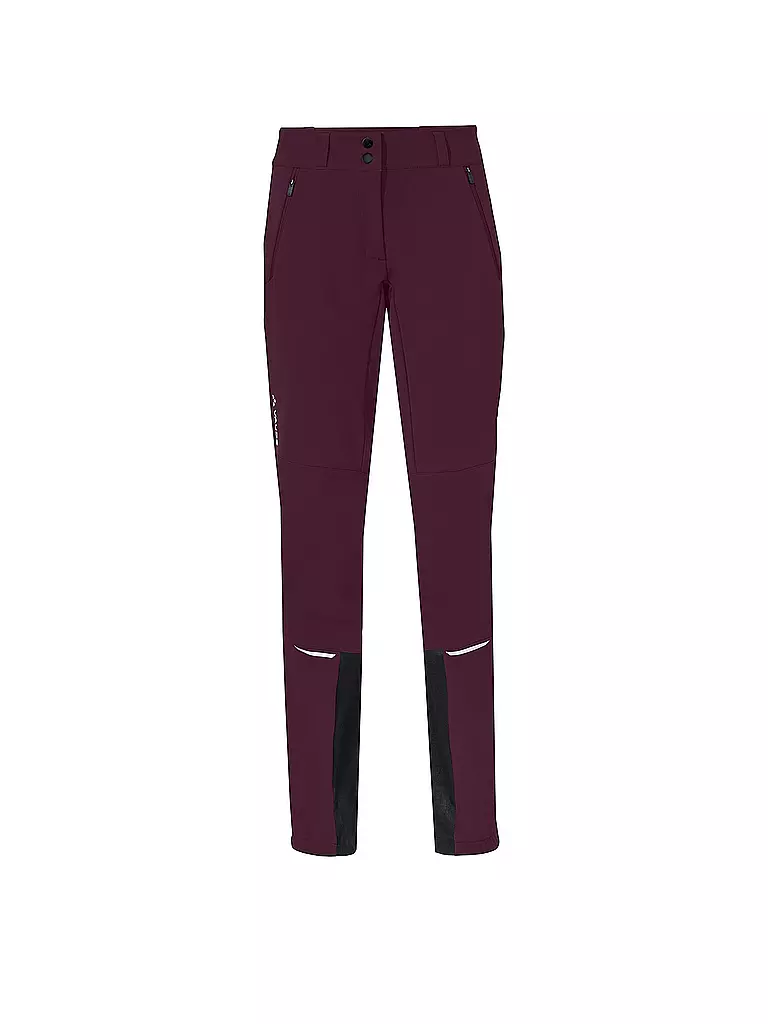 VAUDE | Pantalon softshell de randonnée Larice pour femmes | Rouge foncé