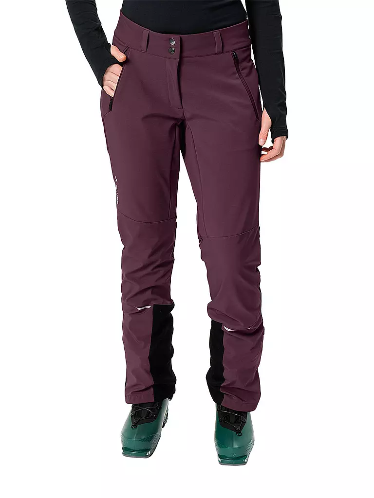 VAUDE | Pantalon softshell de randonnée Larice pour femmes | Rouge foncé