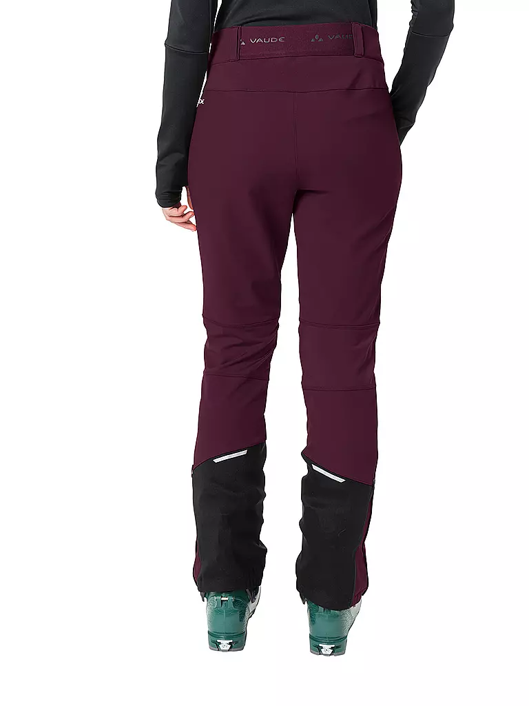 VAUDE | Pantalon softshell de randonnée Larice pour femmes | Rouge foncé