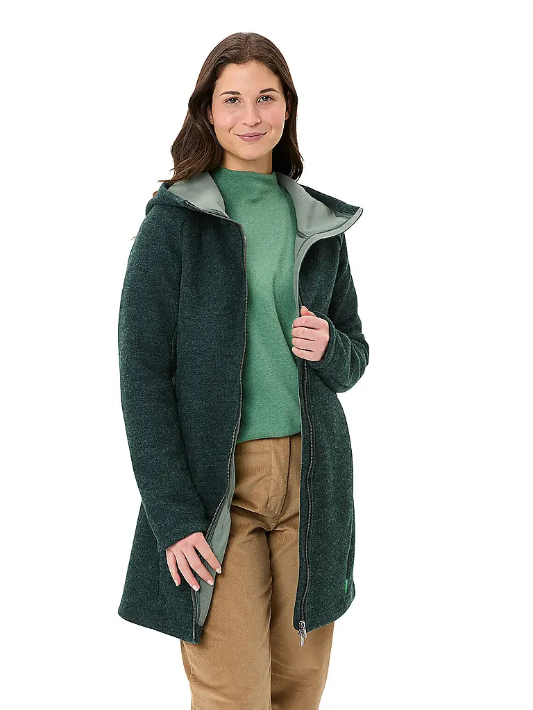 VAUDE | Parka d'hiver pour femme Tinshan III Woolmix à capuche | Vert foncé