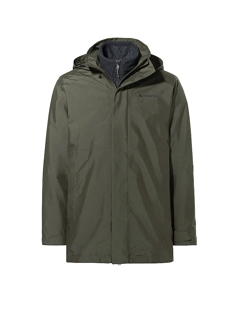 VAUDE | Parka d'hiver pour homme Idris IV 3en1 à capuche | Vert foncé