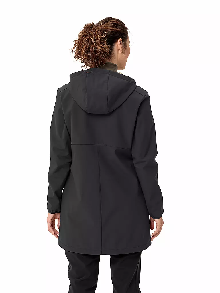 VAUDE | Parka softshell chaud à capuche Moena pour femmes | Noir