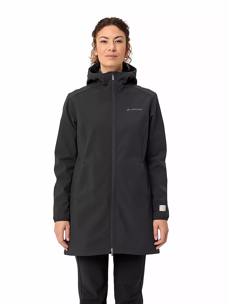 VAUDE | Parka softshell chaud à capuche Moena pour femmes | Noir