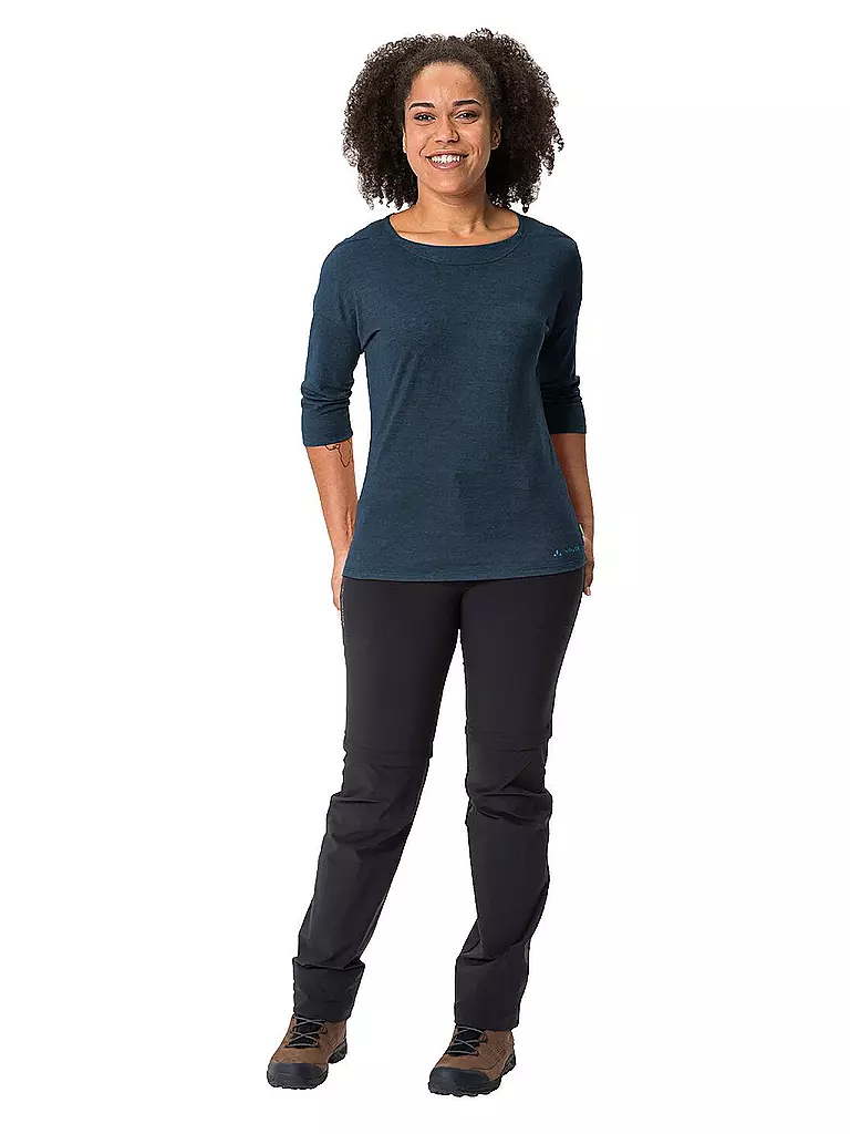 VAUDE | T-shirt de sport 3/4 Neyland pour femmes | Bleu foncé