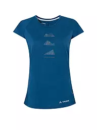 VAUDE | T-shirt de sport en laine Tekoa pour femmes | Bleu foncé