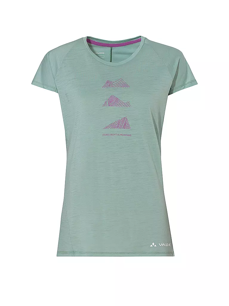 VAUDE | T-shirt de sport en laine Tekoa pour femmes | Vert clair