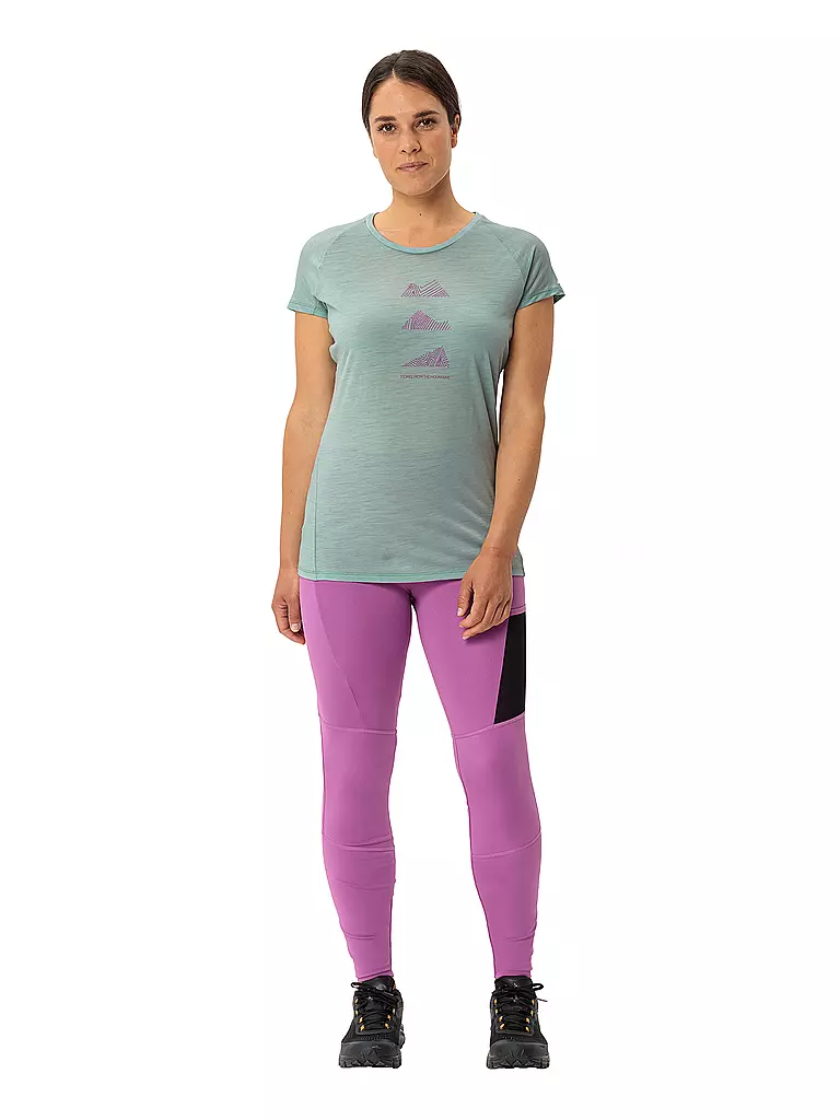 VAUDE | T-shirt de sport en laine Tekoa pour femmes | Vert clair