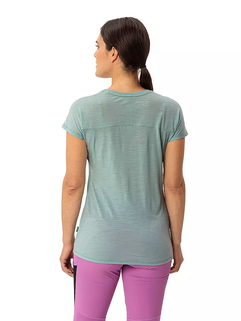 VAUDE | T-shirt de sport en laine Tekoa pour femmes | Vert clair