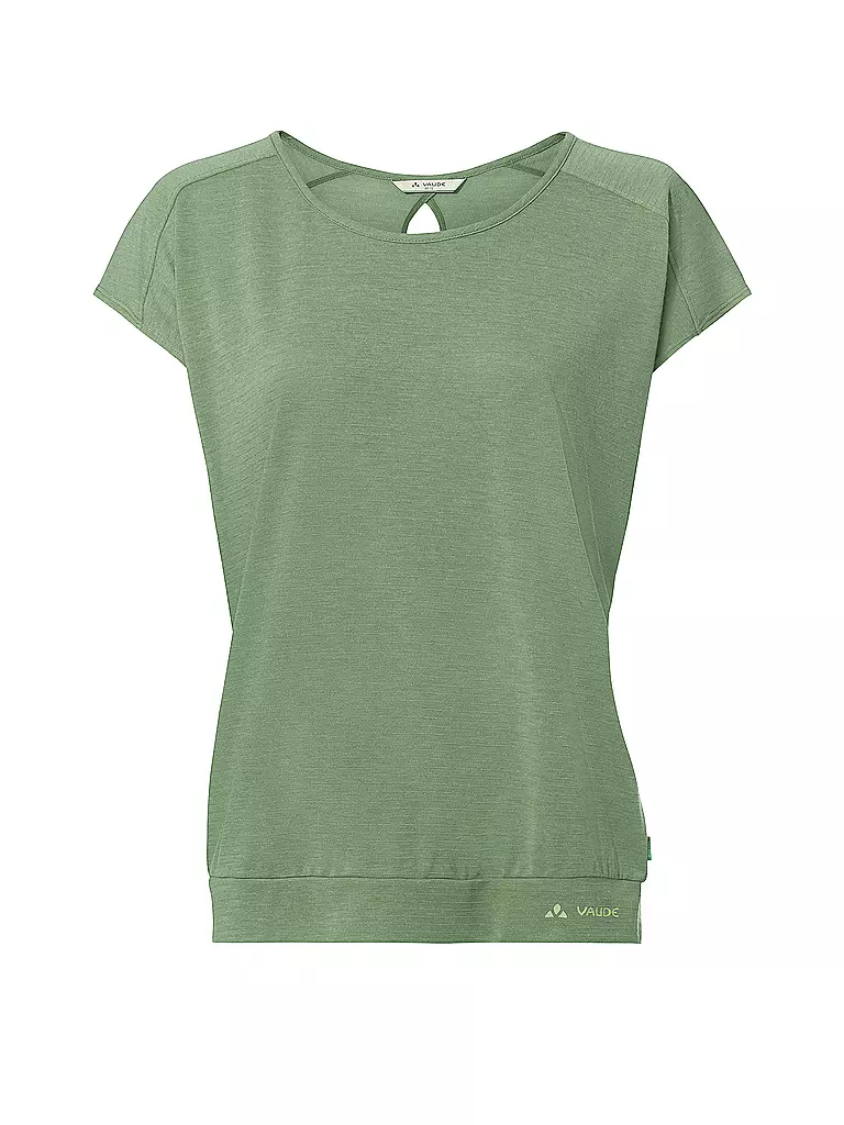 VAUDE | T-shirt de sport rayé Skomer pour femmes | Vert clair
