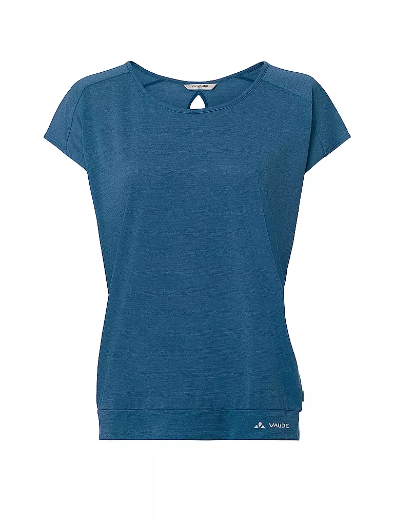 VAUDE | T-shirt de sport rayé Skomer pour femmes | Bleu foncé