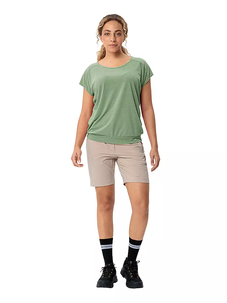 VAUDE | T-shirt de sport rayé Skomer pour femmes | Vert clair