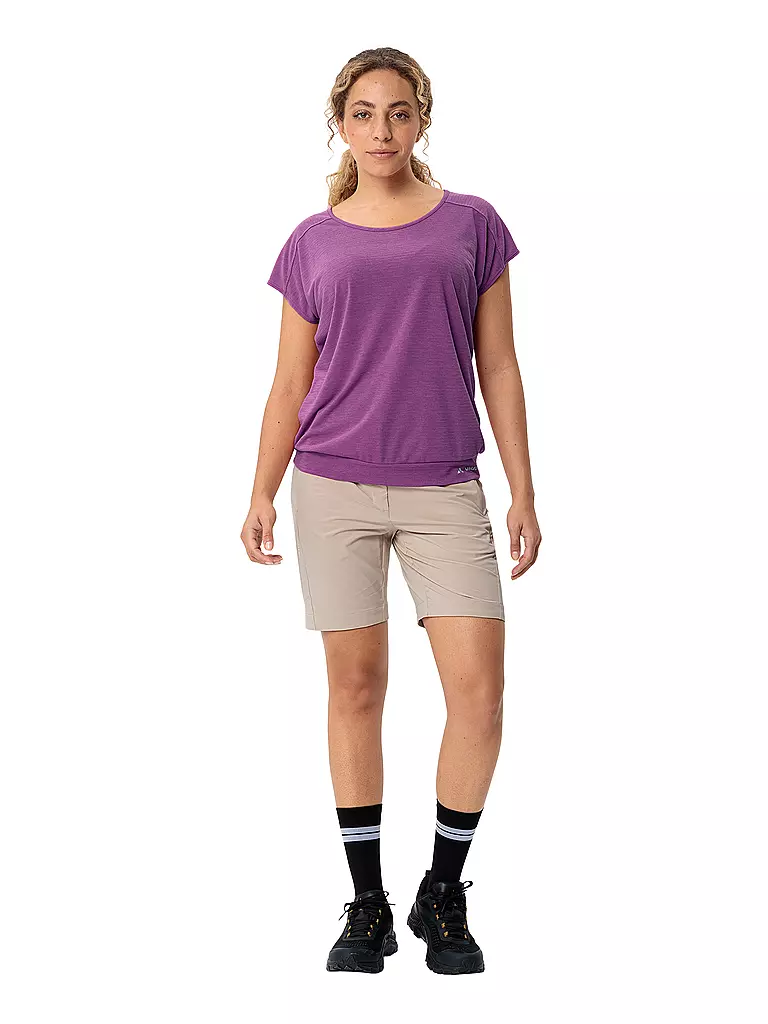 VAUDE | T-shirt de sport rayé Skomer pour femmes | Lilas