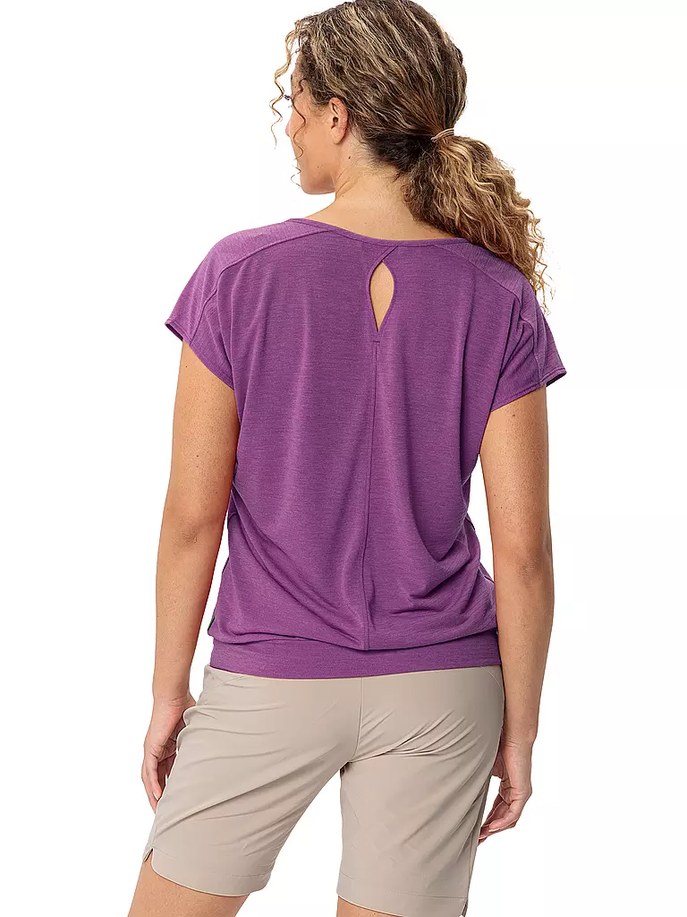 VAUDE | T-shirt de sport rayé Skomer pour femmes | Lilas
