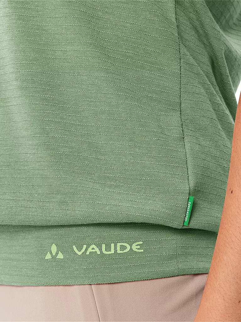 VAUDE | T-shirt de sport rayé Skomer pour femmes | Vert clair