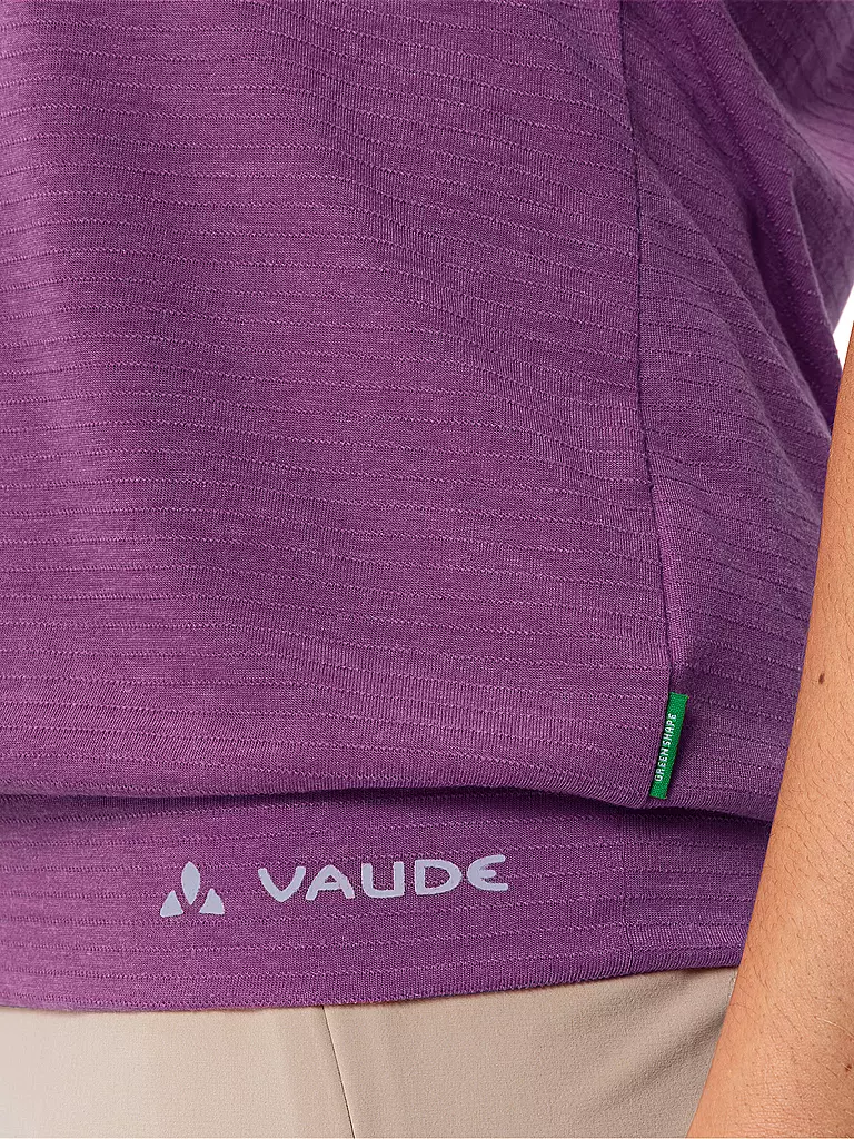 VAUDE | T-shirt de sport rayé Skomer pour femmes | Lilas