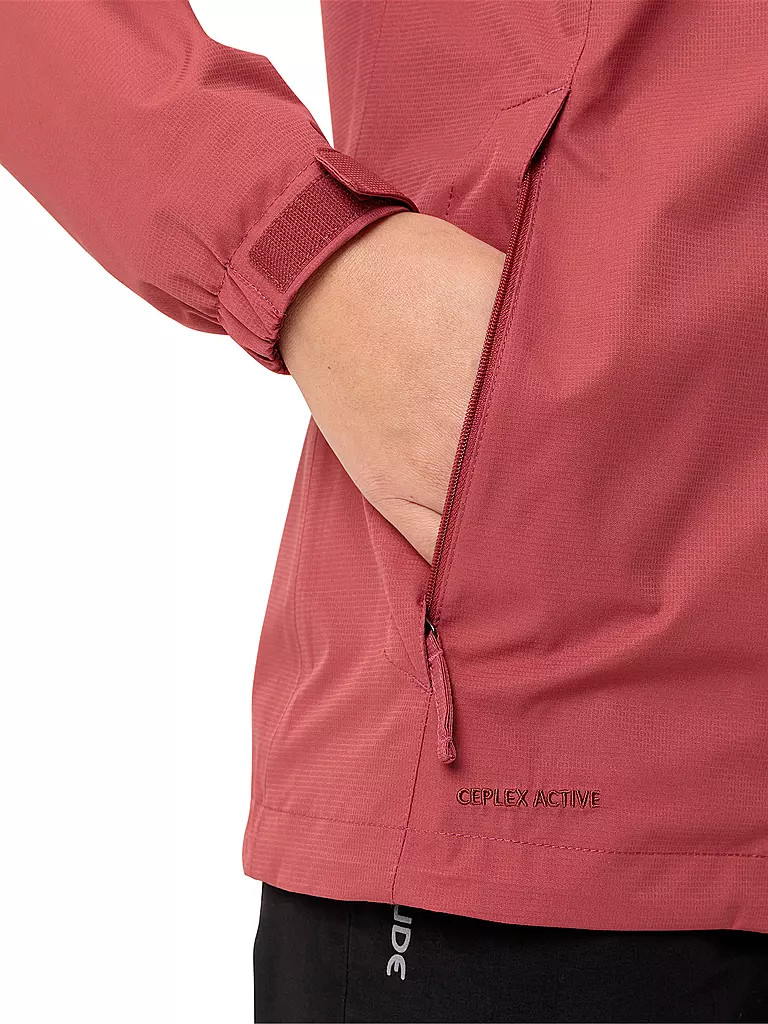 VAUDE | Veste de pluie femme Escape Light 2L à capuche | Rouge foncé